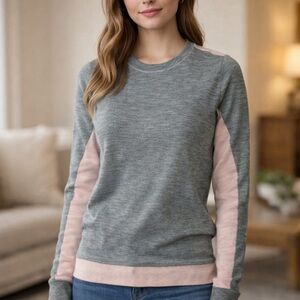Rag & Bone Heather Gray Top with Pink Details XS